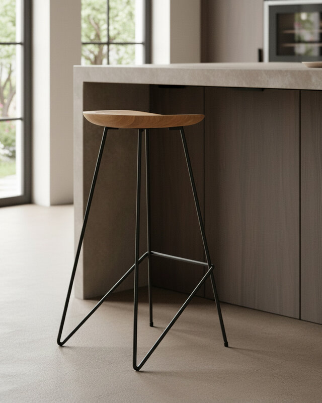 Raw Materials Amsterdam Barkruk Loft | Naturel | B41 x D42 x H77 cm