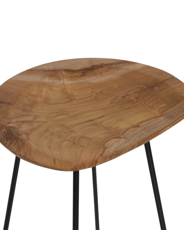 Raw Materials Amsterdam Barkruk Loft | Naturel | B41 x D42 x H77 cm