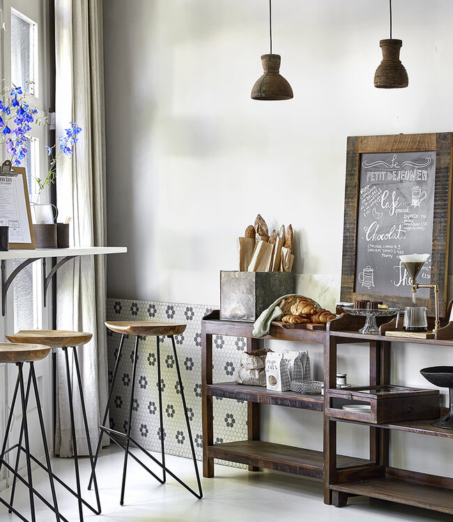 Raw Materials Amsterdam Barkruk Loft | Naturel | B41 x D42 x H77 cm