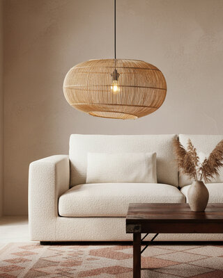 Raw Materials Amsterdam Hanglamp Luna | Rotan | D62 x H37 cm