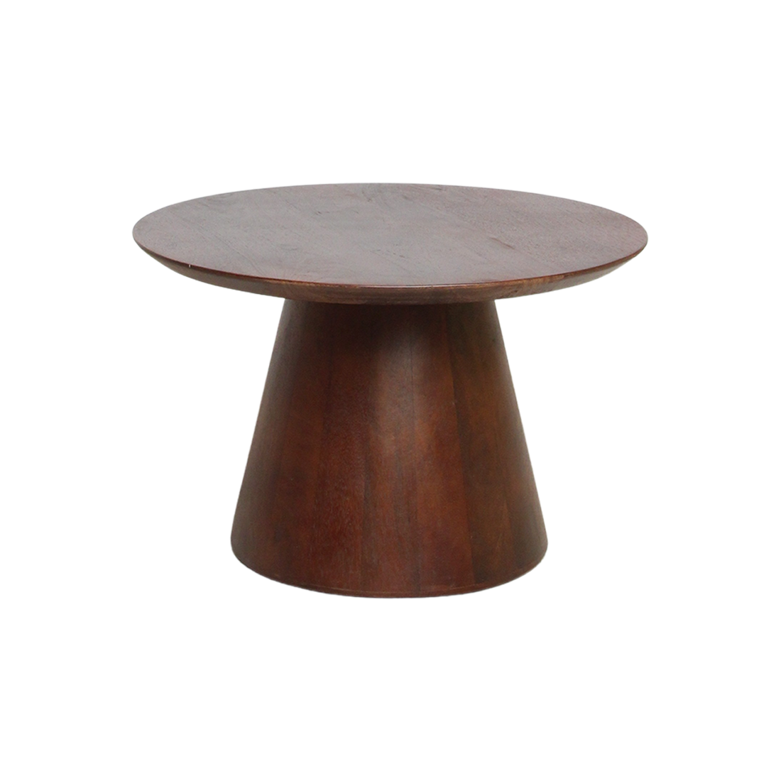 Raw Materials Amsterdam Bullnose Bijzettafel | Cone | Mangohout | H48 x D55 cm