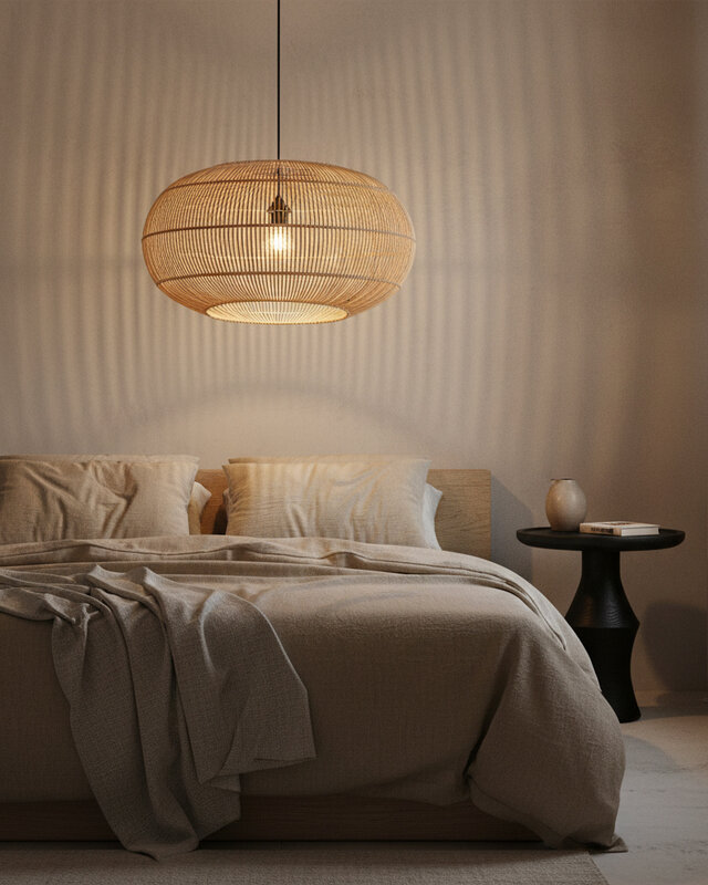 Raw Materials Amsterdam Hanglamp Luna | Rotan | D62 x H37 cm