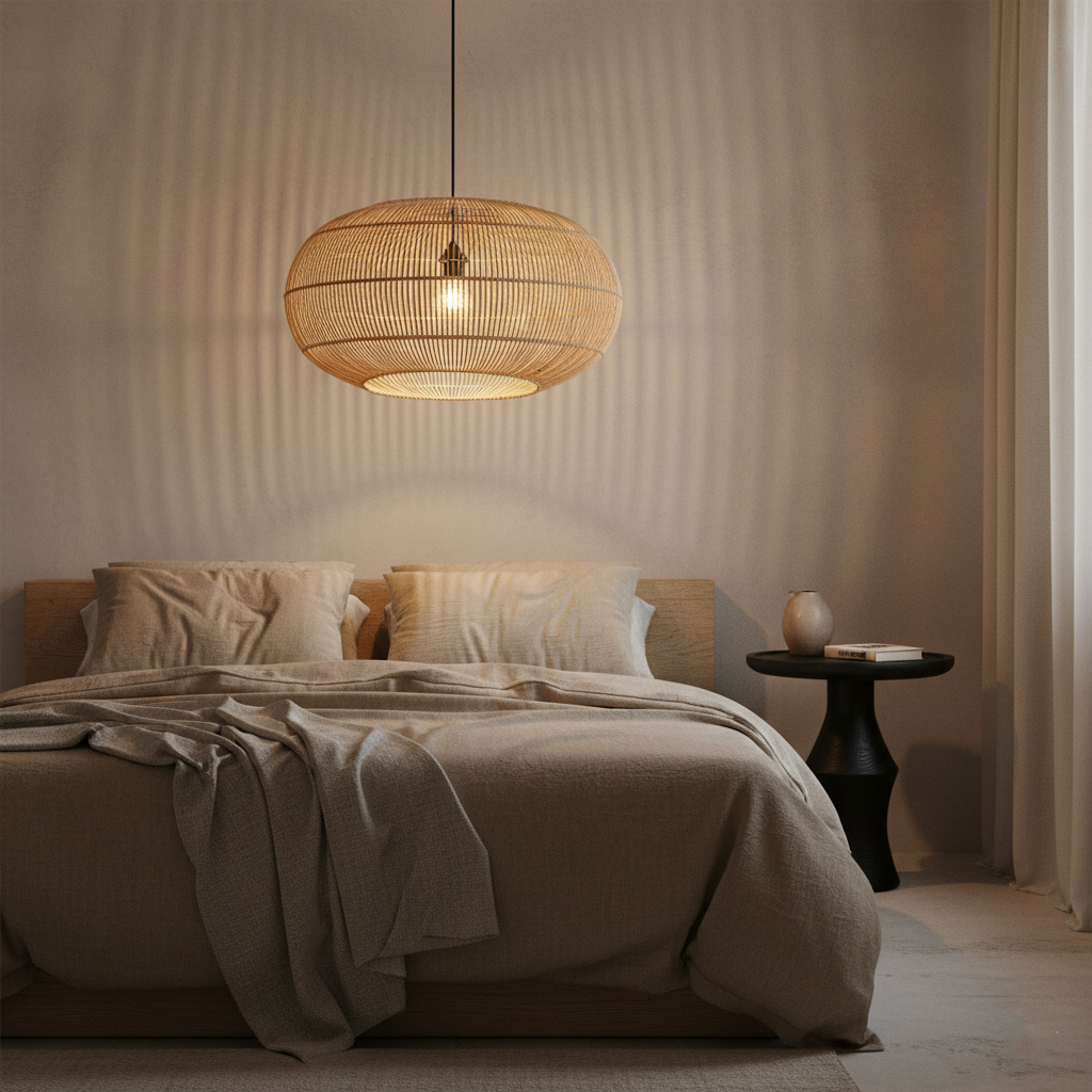 Raw Materials Amsterdam Hanglamp Luna | Rotan | D62 x H37 cm