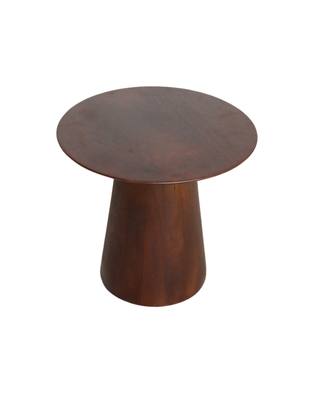 Raw Materials Amsterdam Bullnose Bijzettafel | Mangohout | Bruin | Ø 50 cm