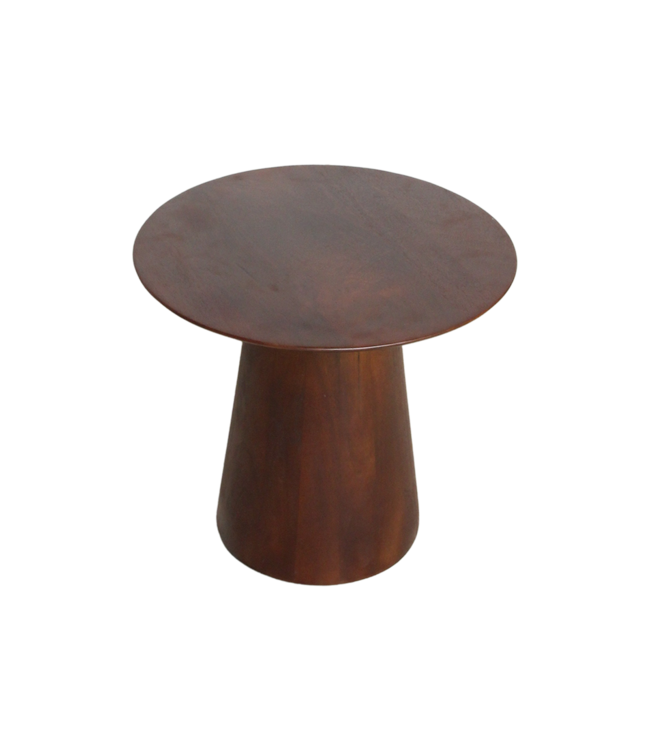 Raw Materials Amsterdam Bullnose Bijzettafel | Mangohout | Bruin | Ø 50 cm