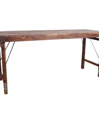 Raw Materials Amsterdam Markttafel | Inklapbaar | Donkerbruin | L173 x B60 x H76 cm