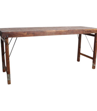 Raw Materials Amsterdam Inklapbare vintage eettafel - Gerecycled hout - 173x60x76 cm
