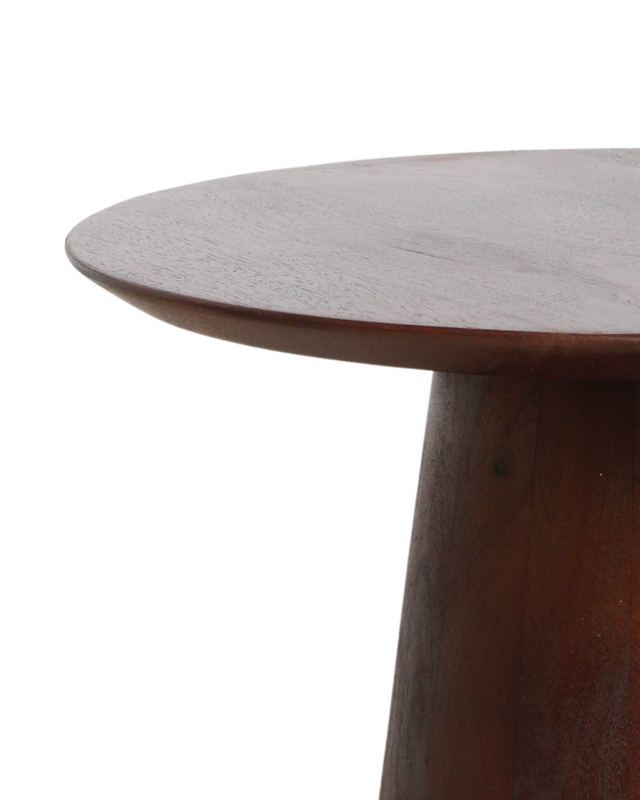 Raw Materials Amsterdam Bullnose Bijzettafel | Mangohout | Bruin | Ø 50 cm