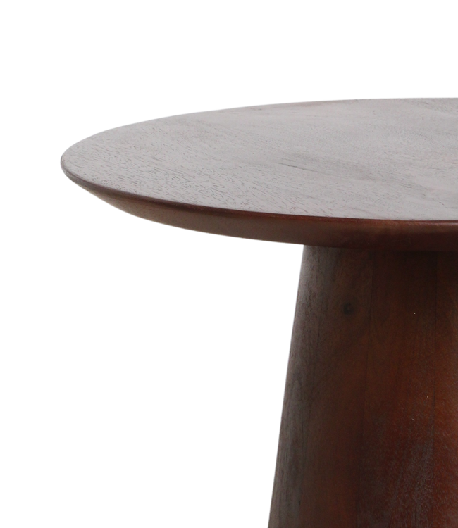Raw Materials Amsterdam Bullnose Bijzettafel | Mangohout | Bruin | Ø 50 cm