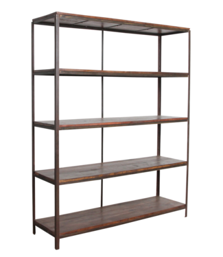 Raw Materials Amsterdam Fabrieks ijzeren rek met FSC houten planken