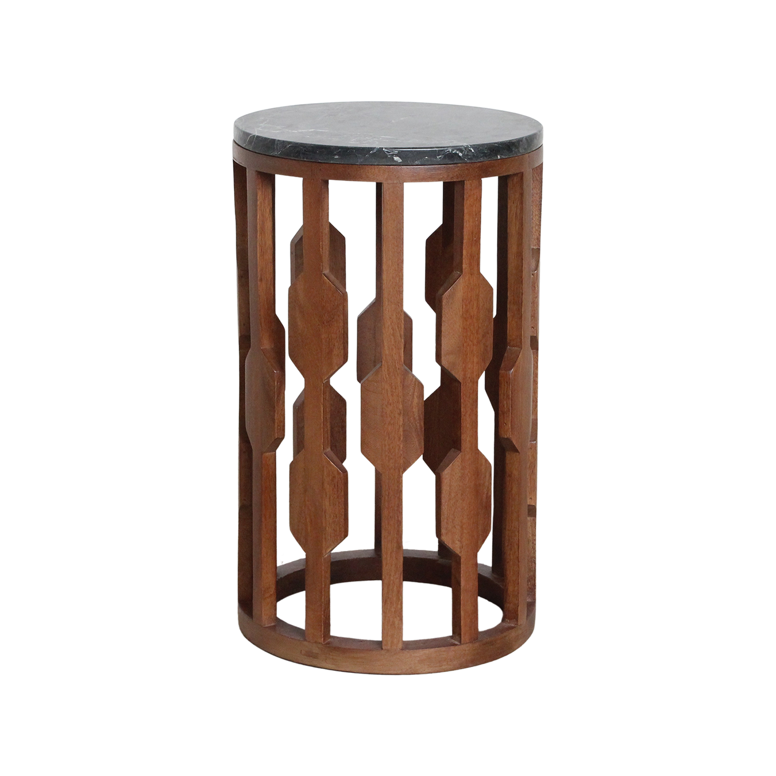 Raw Materials Amsterdam Bijzettafel Lampung | Marmer | Zwart | H50 x D40 cm