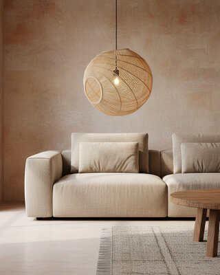 Raw Materials Amsterdam Hanglamp Luna | Rotan | D50 x H52 cm