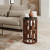 Bijzettafel Lampung | Marmer | Zwart | H50 x D40 cm