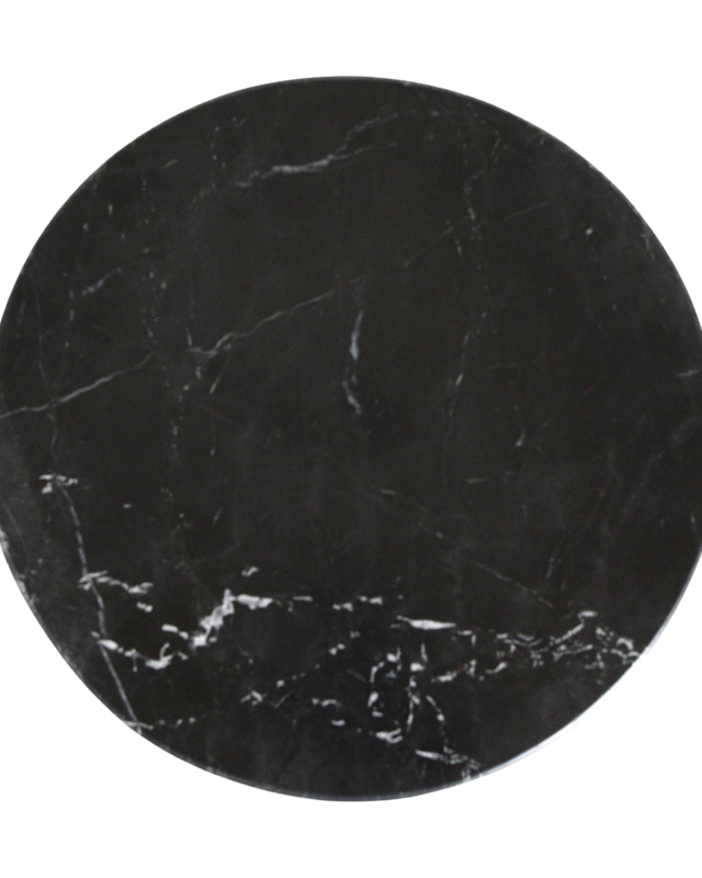 Raw Materials Amsterdam Bijzettafel Lampung | Marmer | Zwart | H50 x D40 cm