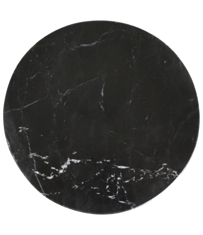 Raw Materials Amsterdam Bijzettafel Lampung | Marmer | Zwart | H50 x D40 cm