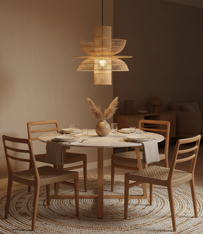 Raw Materials Amsterdam Saturn Hanglamp | Rotan | H63 x D65 cm