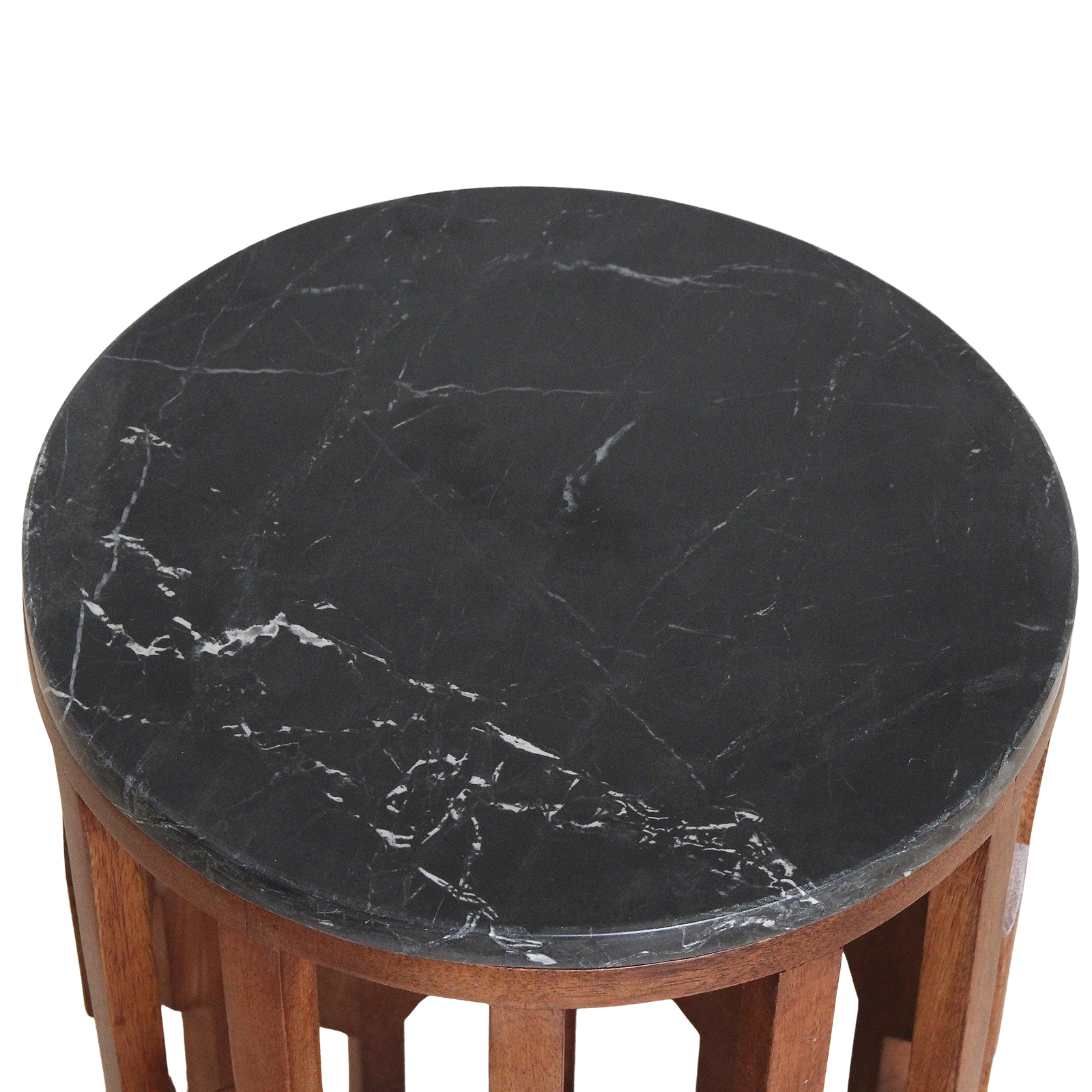 Raw Materials Amsterdam Bijzettafel Lampung | Marmer | Zwart | H50 x D40 cm