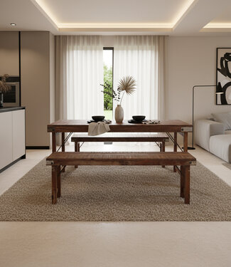 Raw Materials Amsterdam Eetkamerbank | Inklapbaar | 160 cm