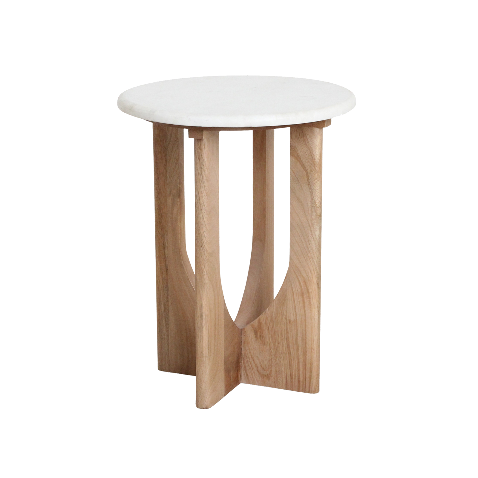 Raw Materials Amsterdam Bijzettafel Kuching | Marmer | Wit | H50 x D40 cm