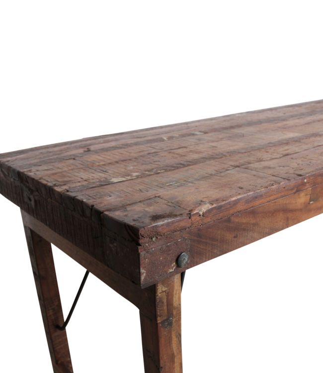 Raw Materials Amsterdam Markttafel | Inklapbaar | Donkerbruin | L173 x B60 x H76 cm