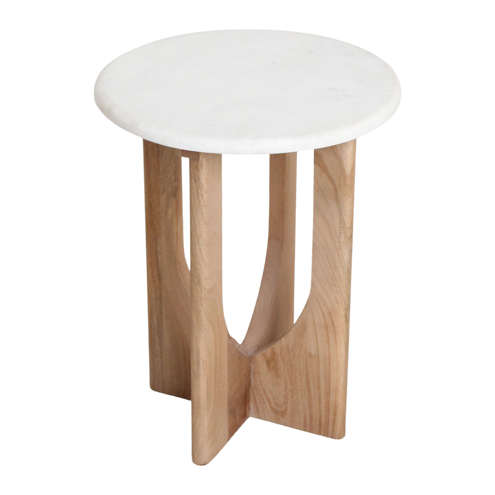 Raw Materials Amsterdam Bijzettafel Kuching | Marmer | Wit | H50 x D40 cm