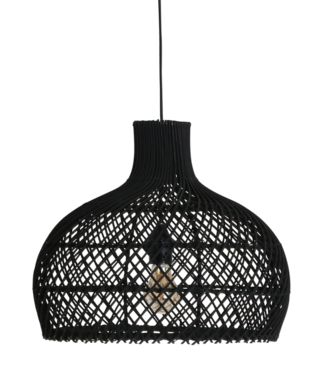Raw Materials Amsterdam Maze rotan hanglamp zwart - Ø 42x36 cm