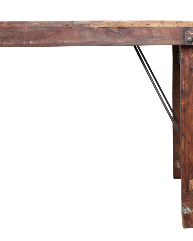 Raw Materials Amsterdam Markttafel | Inklapbaar | Donkerbruin | L173 x B60 x H76 cm