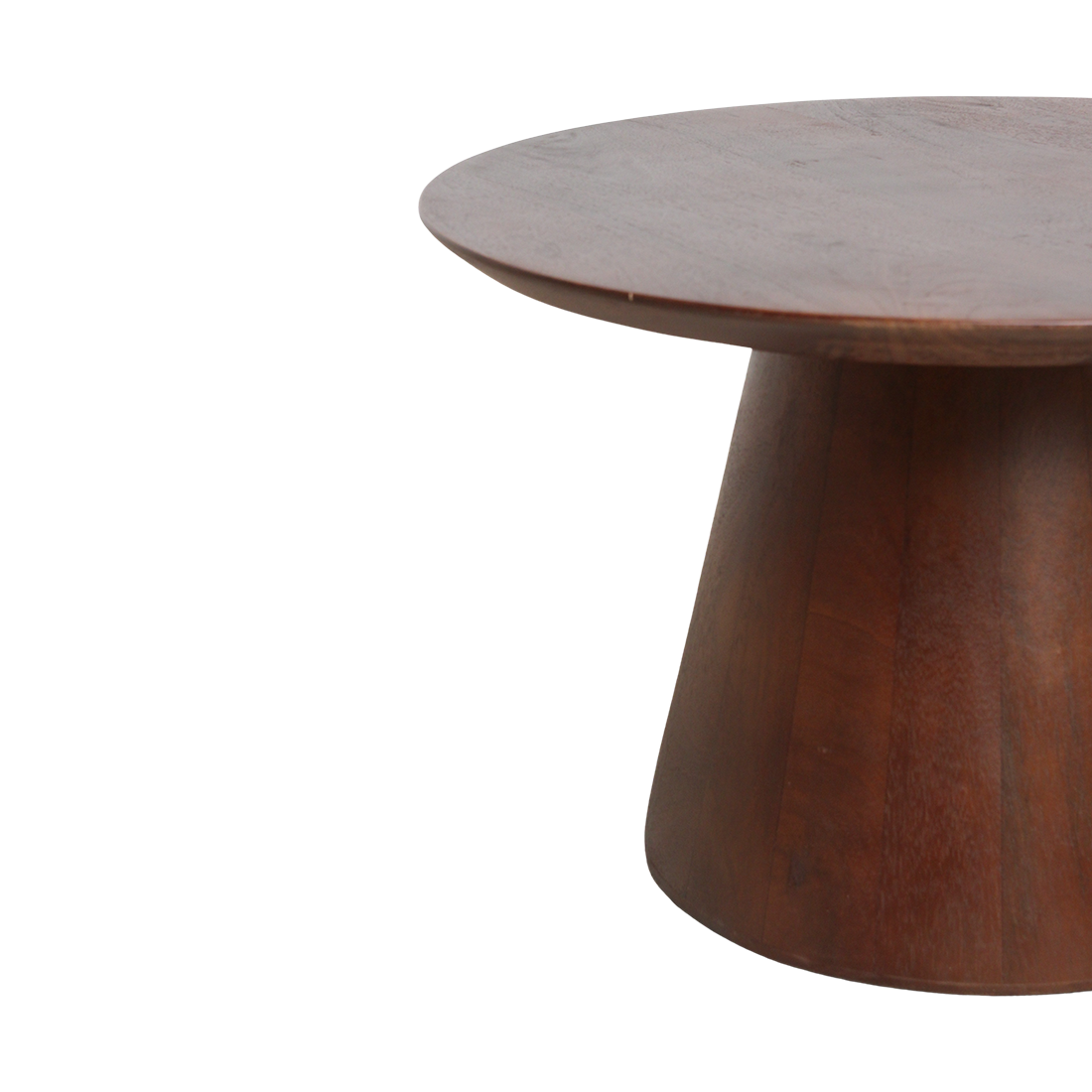 Raw Materials Amsterdam Bullnose Bijzettafel | Cone | Mangohout | H48 x D55 cm