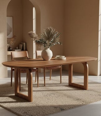 Raw Materials Amsterdam Bullnose | Eettafel Open | Bruin | 180 cm