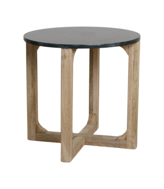 Raw Materials Amsterdam Marble side table round - green