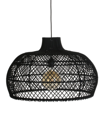 Raw Materials Amsterdam Maze rotan hanglamp zwart - Ø 57x36 cm
