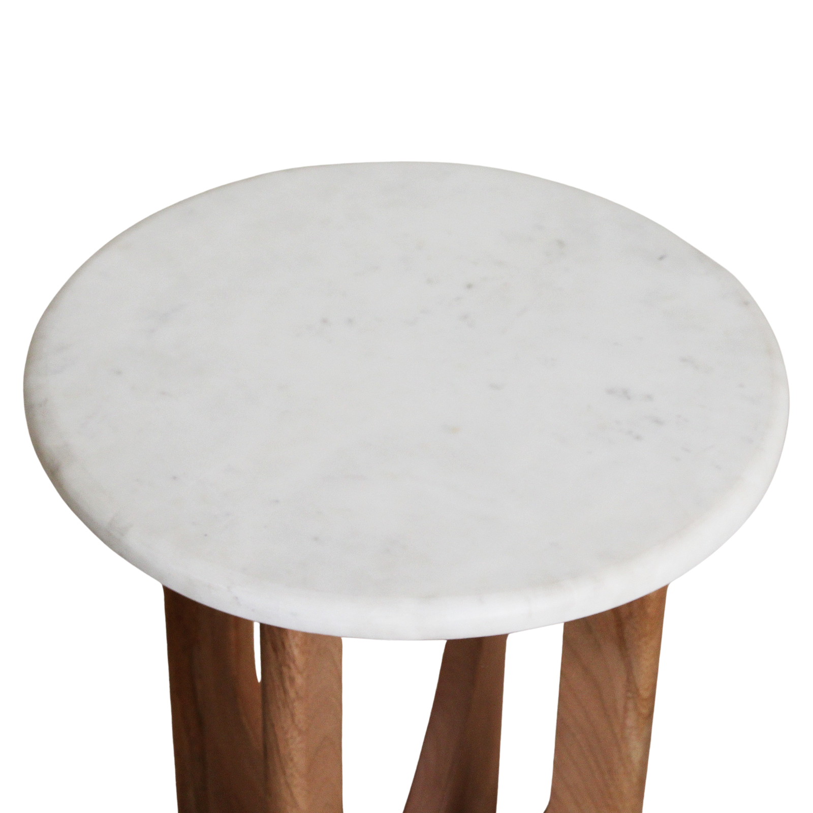 Raw Materials Amsterdam Bijzettafel Kuching | Marmer | Wit | H50 x D40 cm