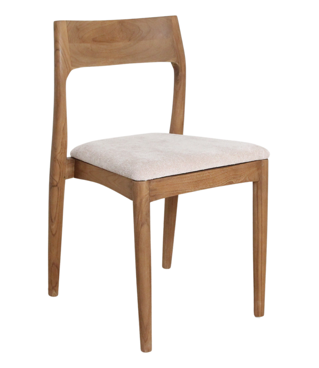 Raw Materials Amsterdam Eetkamerstoel Freya | Crème | Teakhout