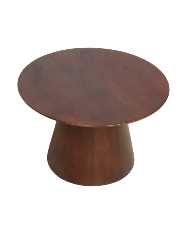 Raw Materials Amsterdam Bullnose Bijzettafel | Cone | Mangohout | H48 x D55 cm