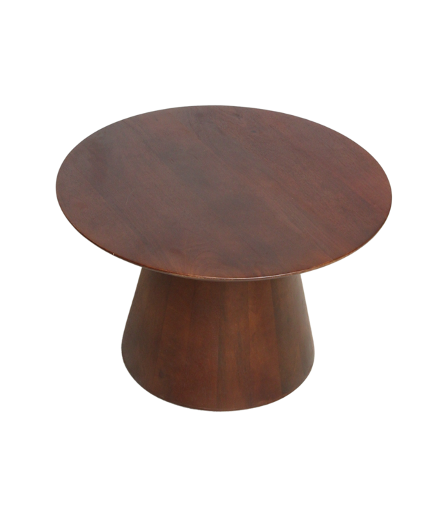 Raw Materials Amsterdam Bullnose Bijzettafel | Cone | Mangohout | H48 x D55 cm