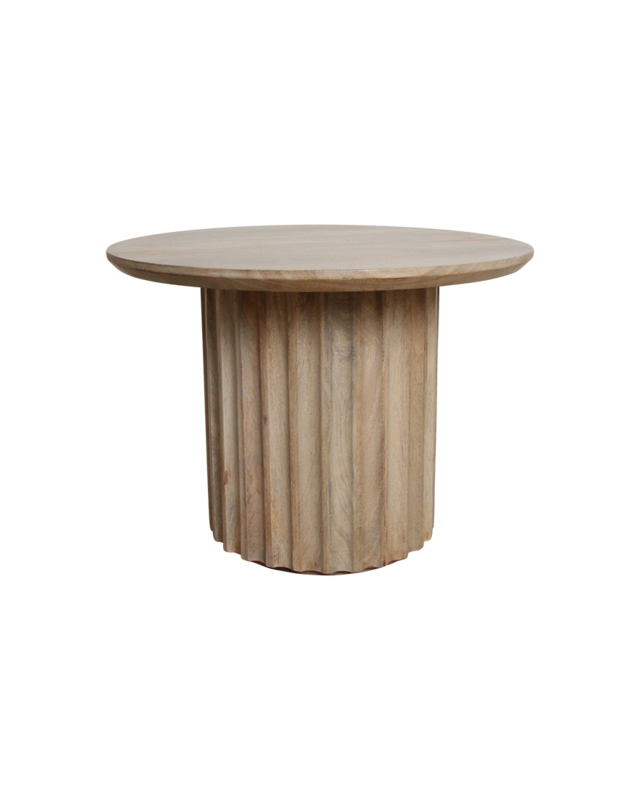 Raw Materials Amsterdam Bullnose Bijzettafel | Naturel | H40 x D55 cm