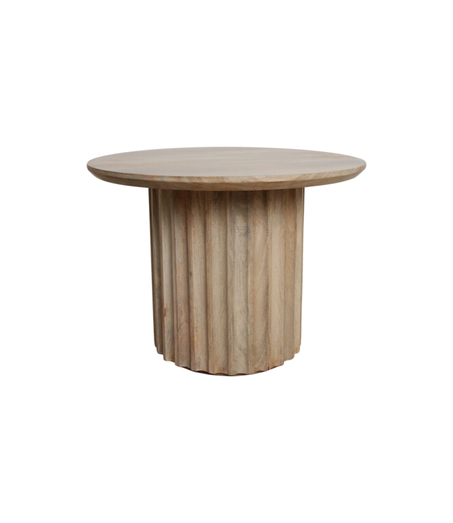 Raw Materials Amsterdam Bullnose Bijzettafel | Naturel | H40 x D55 cm