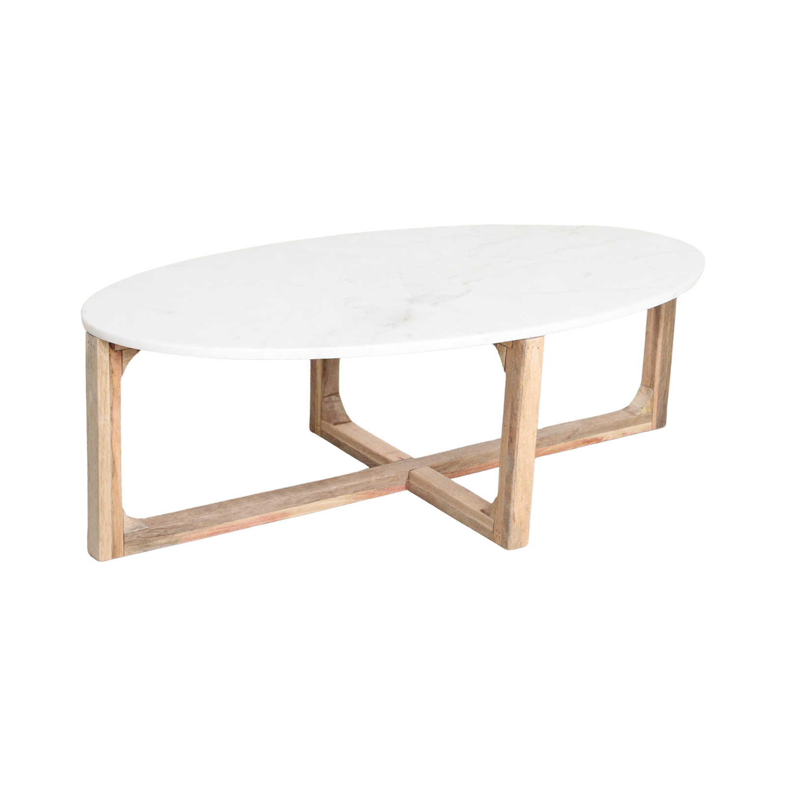 Raw Materials Amsterdam Salontafel Marmer | Ovaal | Wit | L120 x B60 x H38 cm