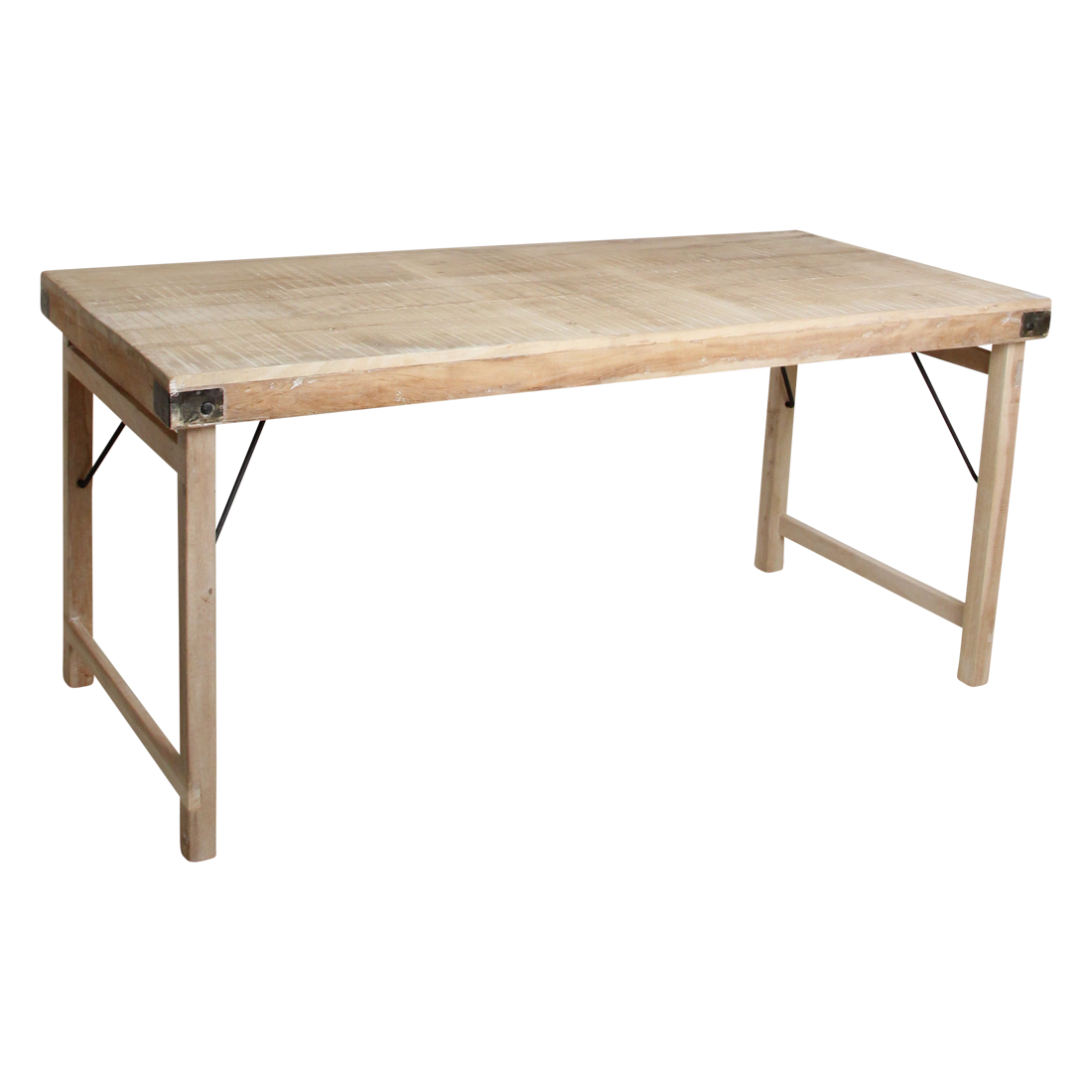 Raw Materials Amsterdam Eettafel | Opklapbaar | Limewash | L165 x B75 x H76 cm