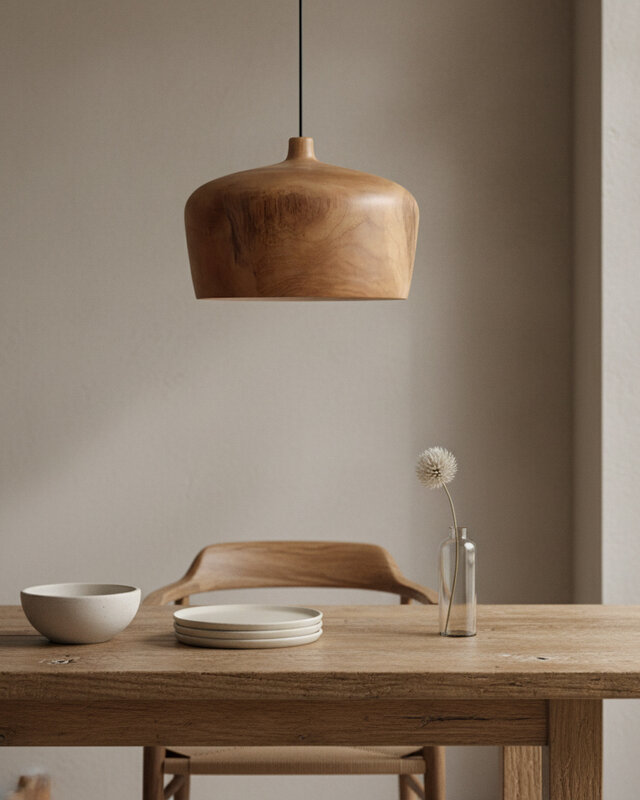 Raw Materials Amsterdam Sirocco Hanglamp | Teakhout | H20 x D30 cm