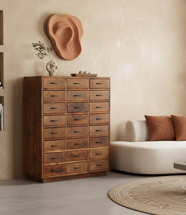 Raw Materials Amsterdam Factory Kast | 24 Lades | H106 x B80 x D40 cm