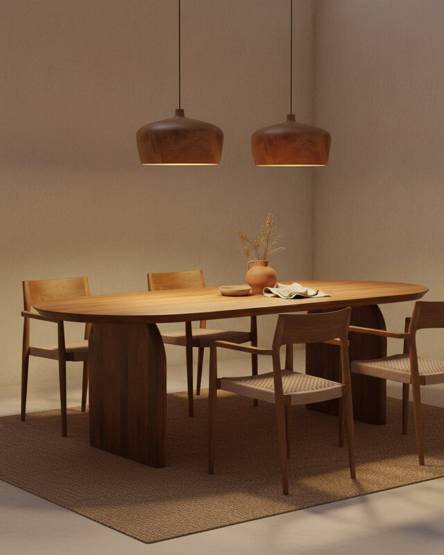 Raw Materials Amsterdam Sirocco Hanglamp | Teakhout | H20 x D30 cm