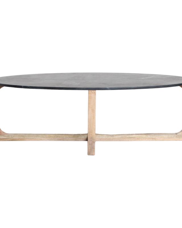 Raw Materials Amsterdam Salontafel | Marmeren | Ovaal | Zwart | L120 x B60 x H38