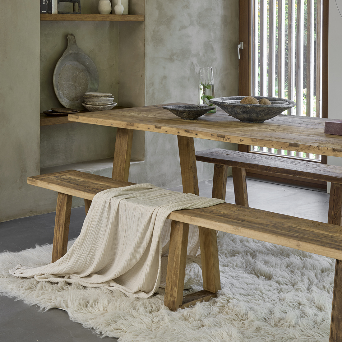Raw Materials Amsterdam Farmwood Eettafel | H76 x B200 x D90 cm