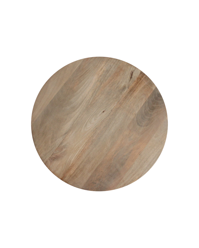 Raw Materials Amsterdam Bullnose Bijzettafel | Naturel | H40 x D55 cm