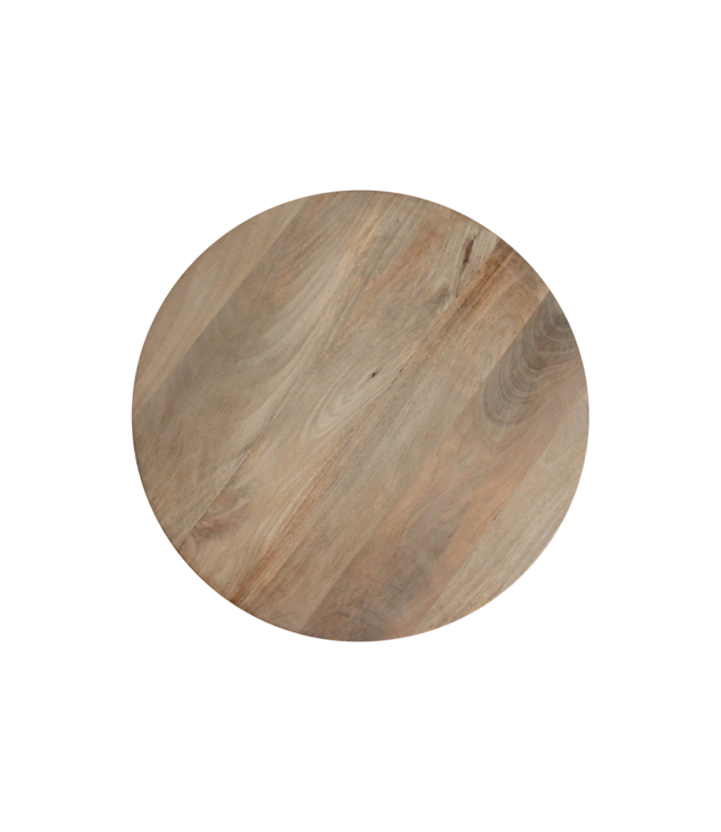 Raw Materials Amsterdam Bullnose Bijzettafel | Naturel | H40 x D55 cm