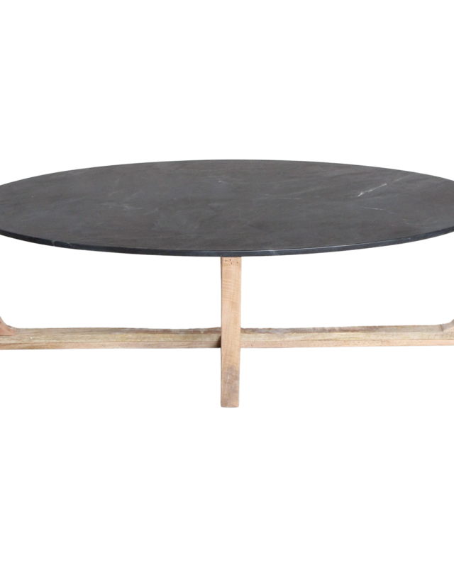 Raw Materials Amsterdam Salontafel | Marmeren | Ovaal | Zwart | L120 x B60 x H38