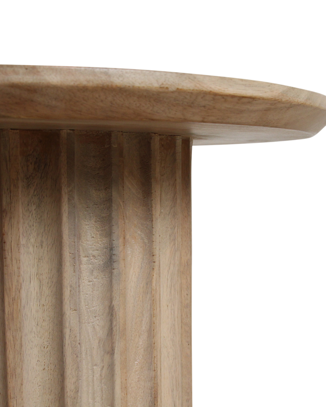 Raw Materials Amsterdam Bullnose Bijzettafel | Naturel | H40 x D55 cm