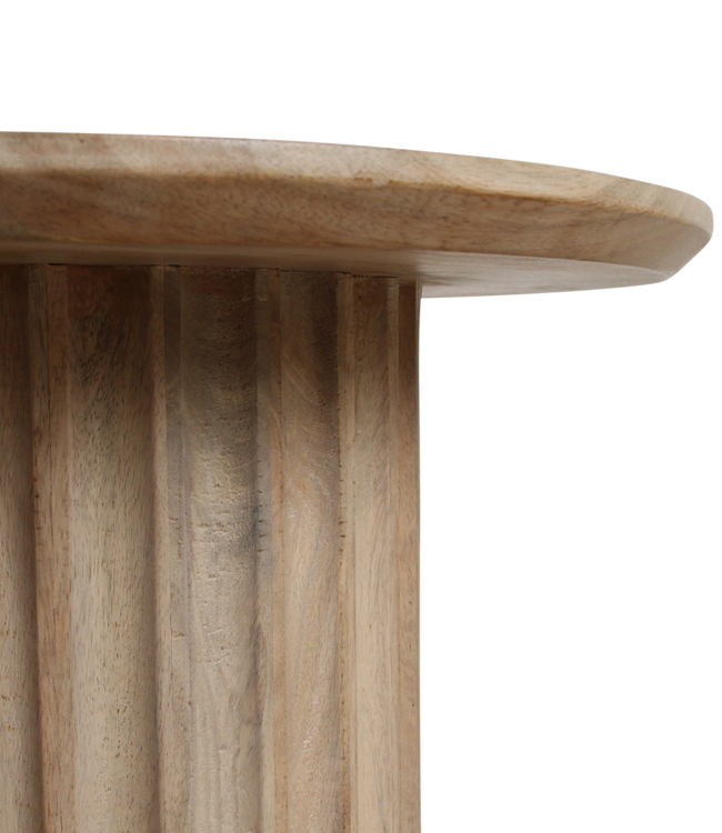 Raw Materials Amsterdam Bullnose Bijzettafel | Naturel | H40 x D55 cm