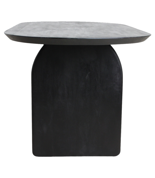 Raw Materials Amsterdam Bullnose Eettafel | Zwart | Mix | H76 x B200 x D90 cm